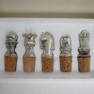 Delli Silverplate set of chess themed corks